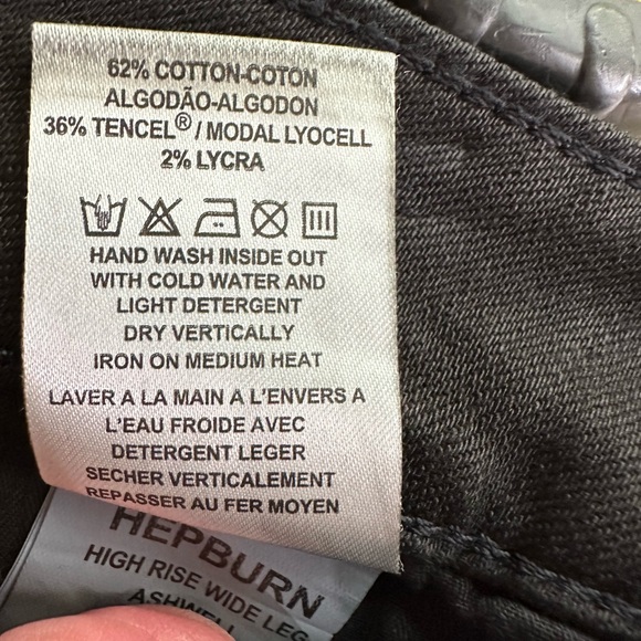 DL1961 High Rise Wide Leg Hepburn Ashwell Raw Frayed Hem size 31 - Picture 15 of 16